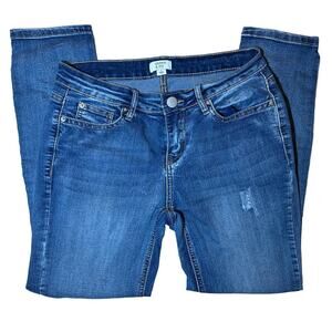 Crown & Ivy Woman's Blue Jeans Slim Straight Size 4